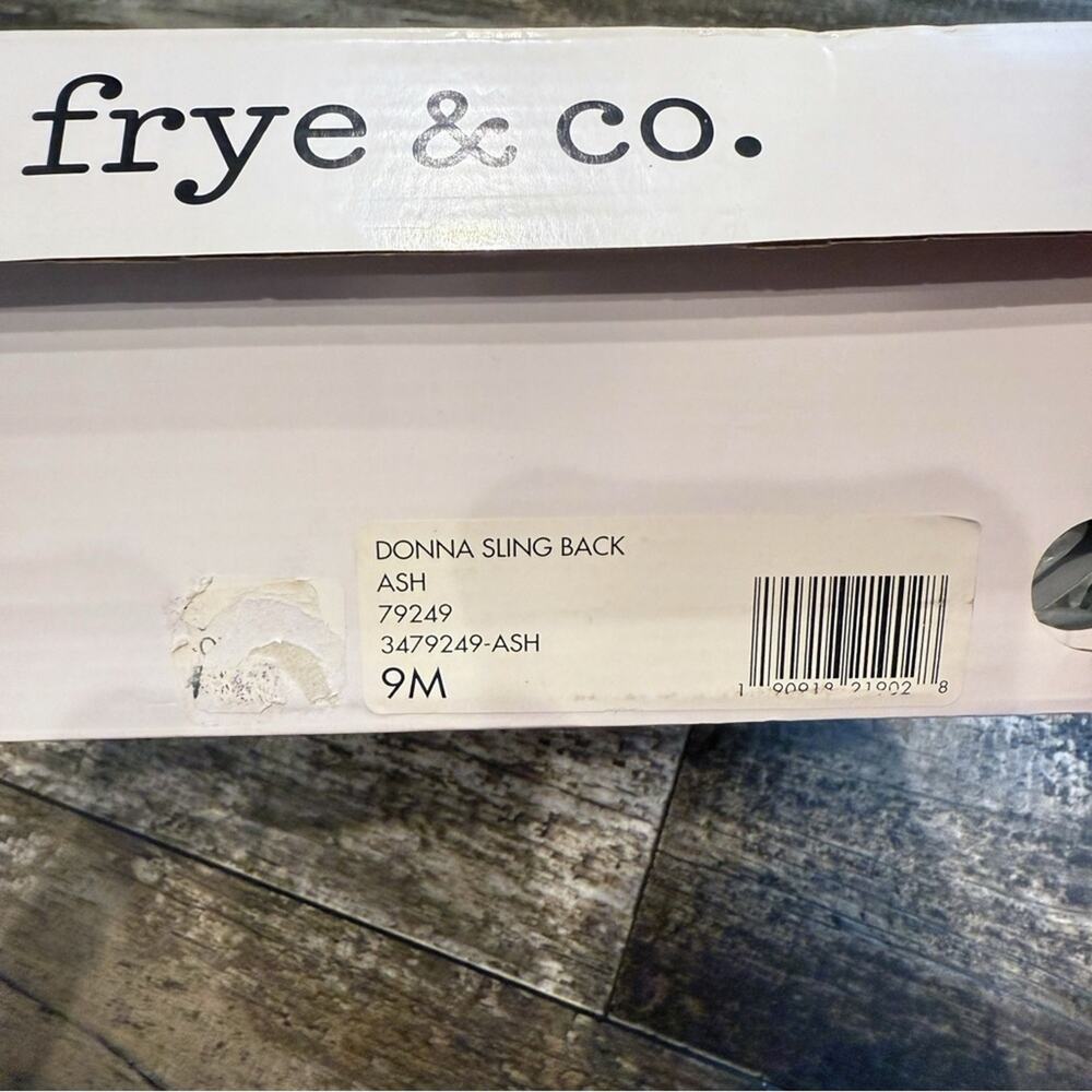 Frye Sandals Womens Size 9 Donna‎ Slingback Block Heel Ash Suede Leather NIB - Picture 5 of 16